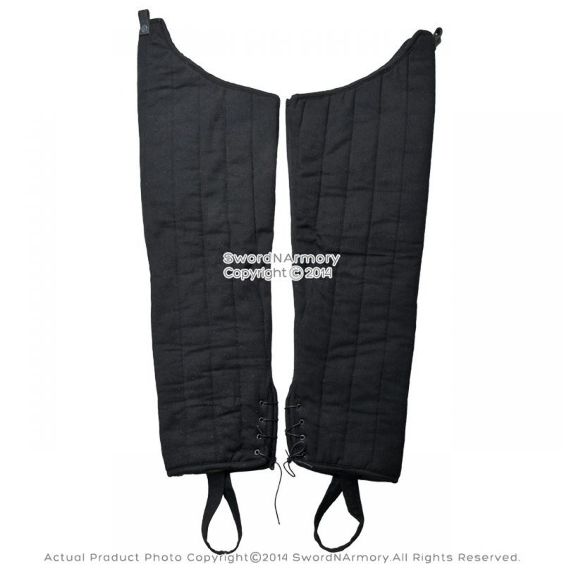 Functional Medieval Gambeson Leg Armour Cotton Padded Leggings Protector Sca Wma