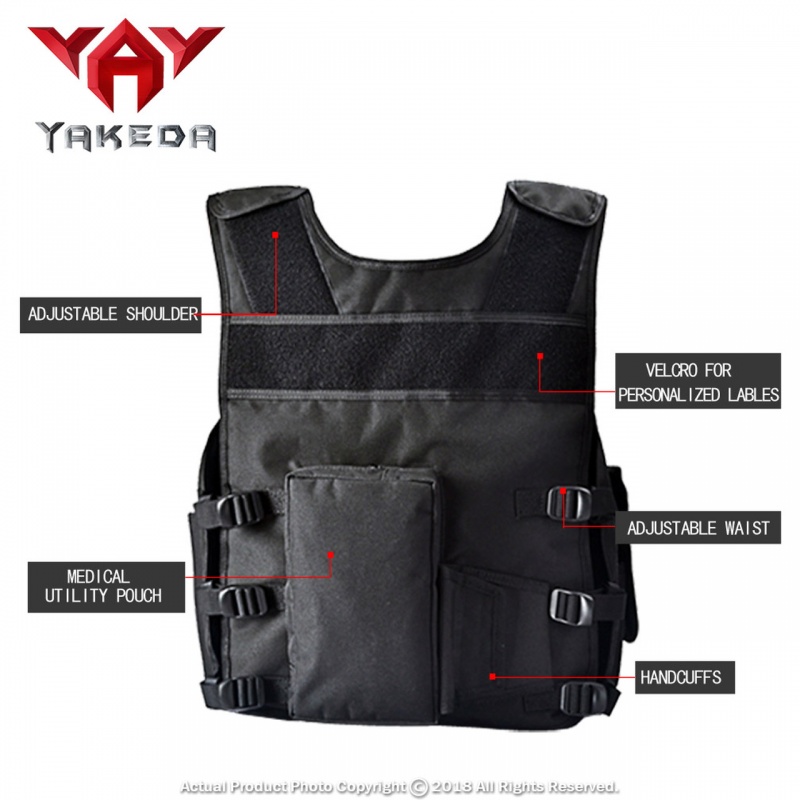 Tactical Vest Law Enforcement Airsoft Paintball Armor Jacket Bk