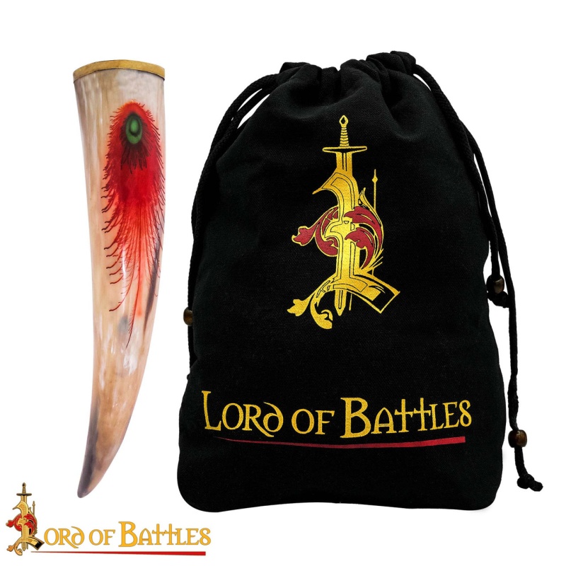 Drinking Horn With Brilliant Patterns Handcrafted Genuine Ox Horn