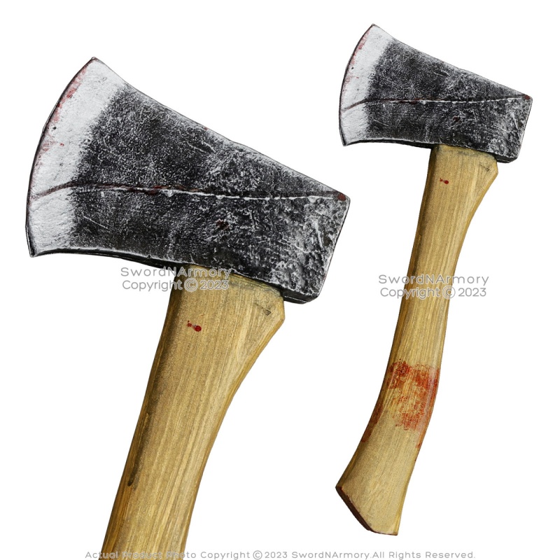 13" Foam Axe Hatchet Bloody Serial Horror Movie Halloween Costume Cosplay Prop