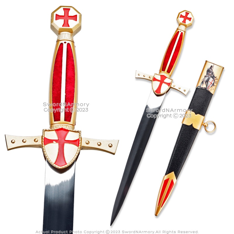 15" Knight Family Dagger Father Sons Stainless Steel Decorative Style 4