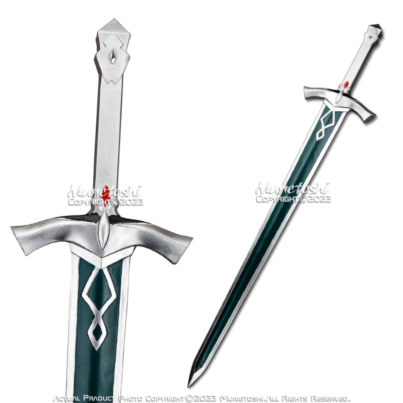 42" Silver Sword Fiberglass Impact Fantasy Video Game Anime Cosplay Costume Prop