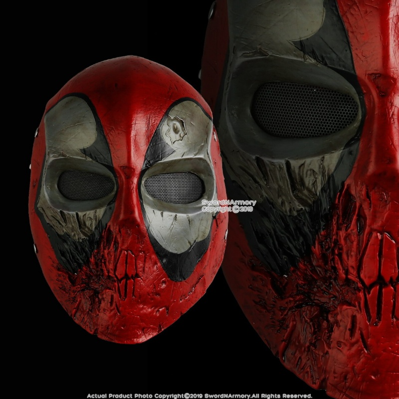 Halloween Resin Deadpool Mask Adult Costume Party Props Realistic Comic Cosplay