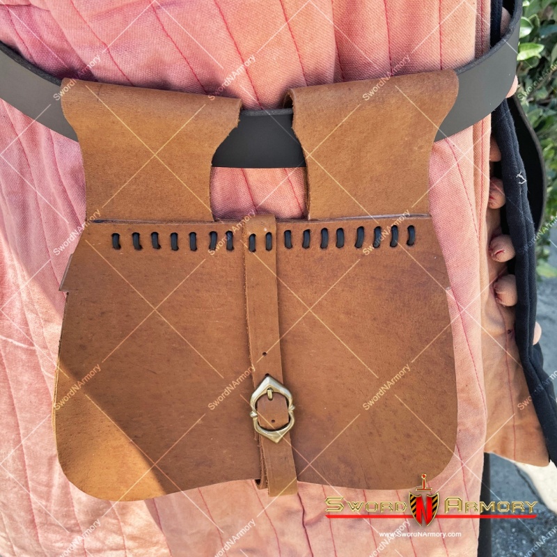 Medieval Viking Soldier Genuine Antique Leather Belt Pouch Rennie Faire Sca Larp