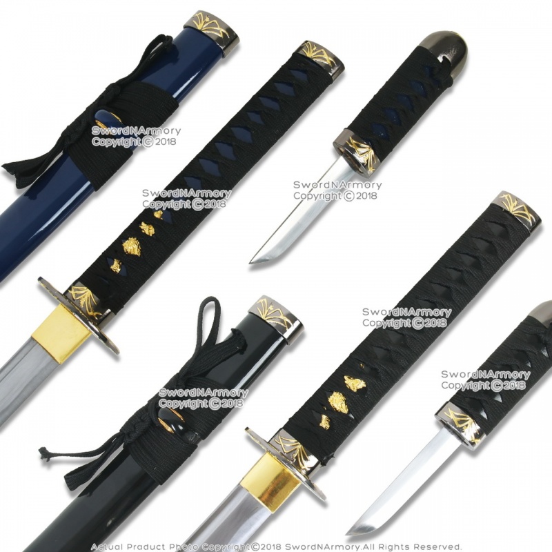 43" Handmade Musha Brand Rurouni Katana Sword With Hidden Dagger Orchid Fitting