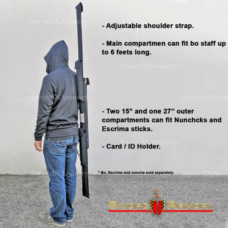 Martial Arts Dojo Weapon Carrying Bag Bo Jo Staff Nunchaku Escrima