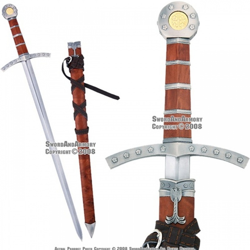 Medieval Knights Of Templar Dagger Crusader Short Arming Sword With Scabbard