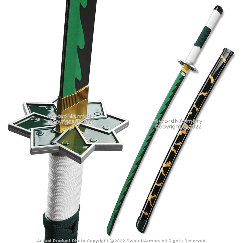 40" Abs Plastic Sanemi Shinazugawa Nichirin Katana Samurai Sword Demon Anime
