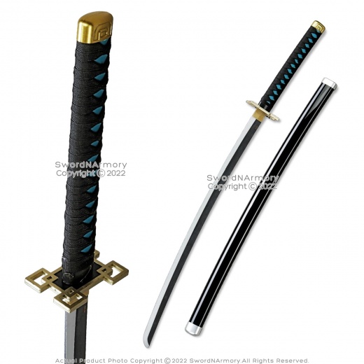 40.5" Bamboo Blade Muichiro Tokito Katana Samurai Sword Demon Anime Prop