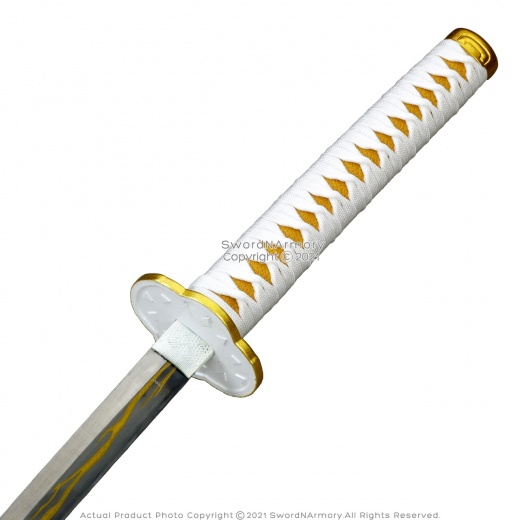 Zenitsu Agatsuma 40.5 Functional Steel Nichirin Katana Samurai Sword Full  Tang