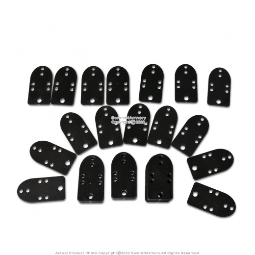 150 Pcs Black Loose Scale Mail Armor Polyproylene Plates Medieval Sca Cosplay