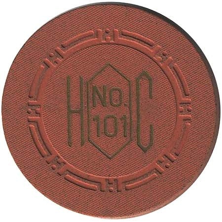 Harold's Club Casino Reno Nevada No. 101 Chip Dark Pink 1950s
