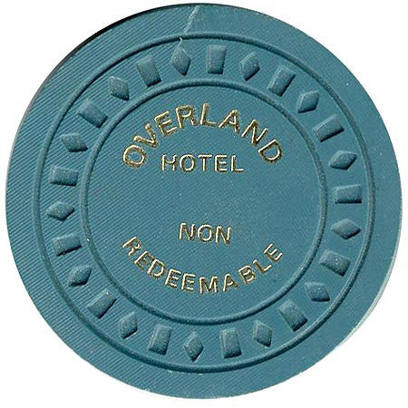Overland Hotel Casino Reno Nevada $1 Non-Redeemable Chip 1970s