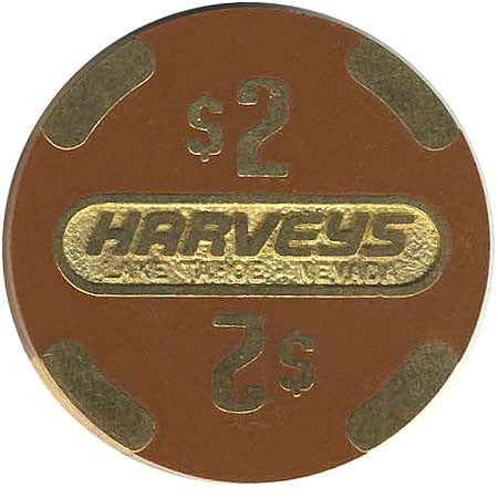 Harvey's Casino Lake Tahoe Nevada $2 Chip 1986