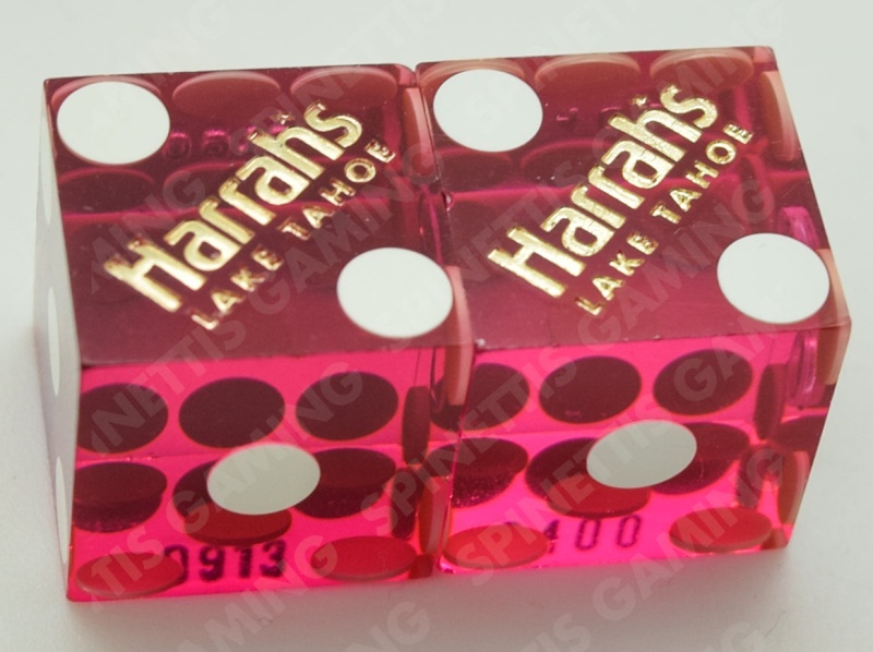 Harrah's Casino Lake Tahoe Nevada Purple Pair Of Dice