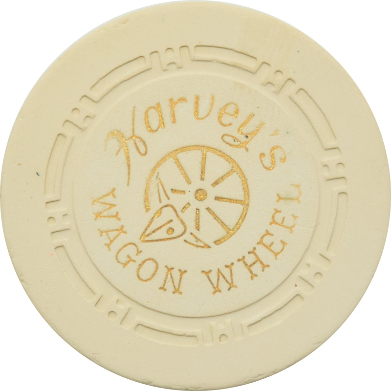 Harvey's Casino Lake Tahoe Nevada Beige Roulette Chip 1950s