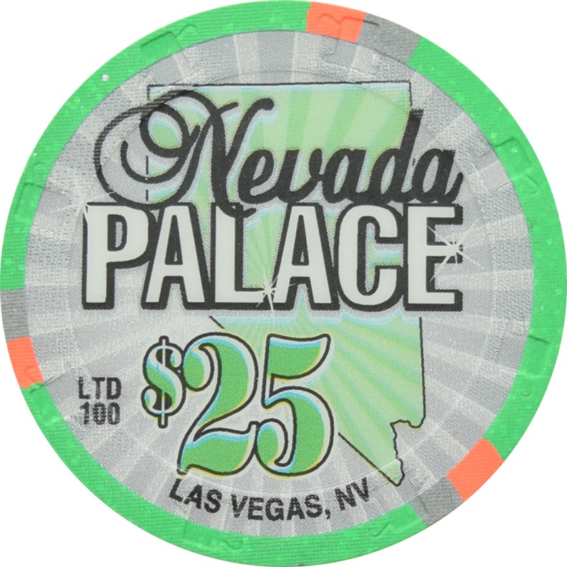 Nevada Palace Casino Las Vegas Nevada $25 25Th Anniversary Chip 2004
