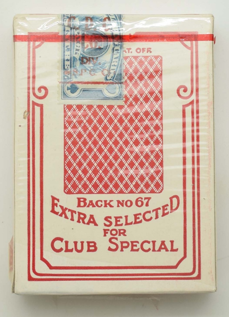 Vintage Bee Club Special No. 92 Stamp Label Seal New Red Playing Card Deck