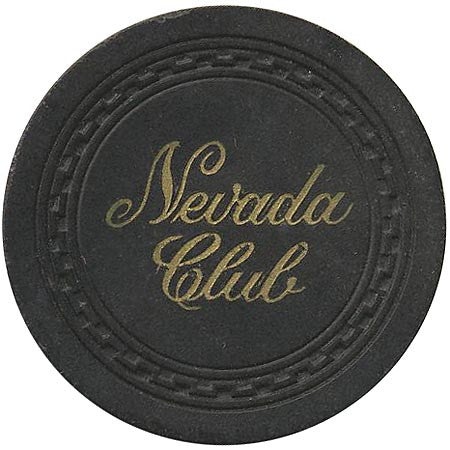 Nevada Club Casino Lake Tahoe Nevada Black Chip 1940s