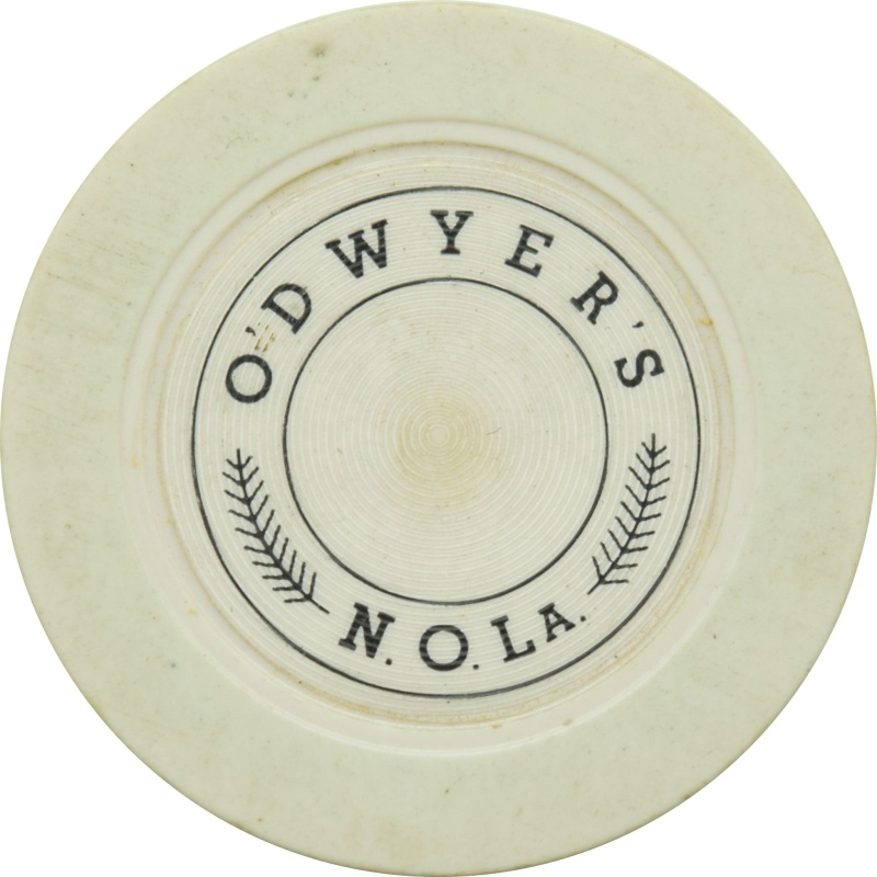 O'dwyer's Illegal Casino New Orleans Louisiana White Roulette Chip