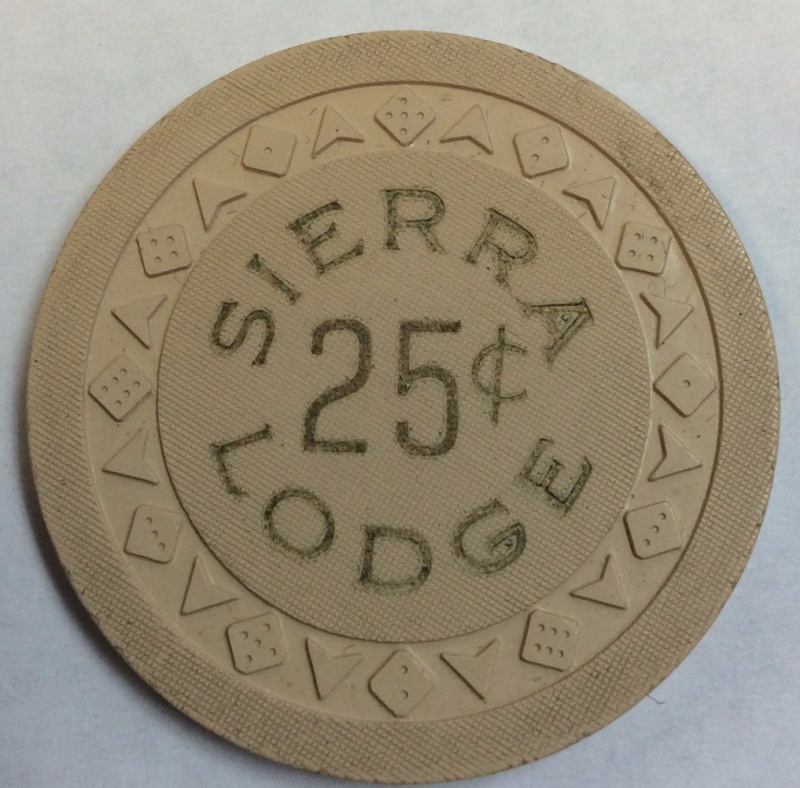 Sierra Lodge Casino North Lake Tahoe Nevada 25 Cent Chip 1953