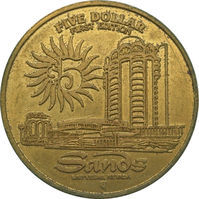 Sands Casino Las Vegas Nevada $5 35Th Anniversary Token 1987