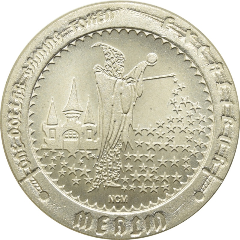 Excalibur Casino Las Vegas Nv $1 Merlin Token 1990