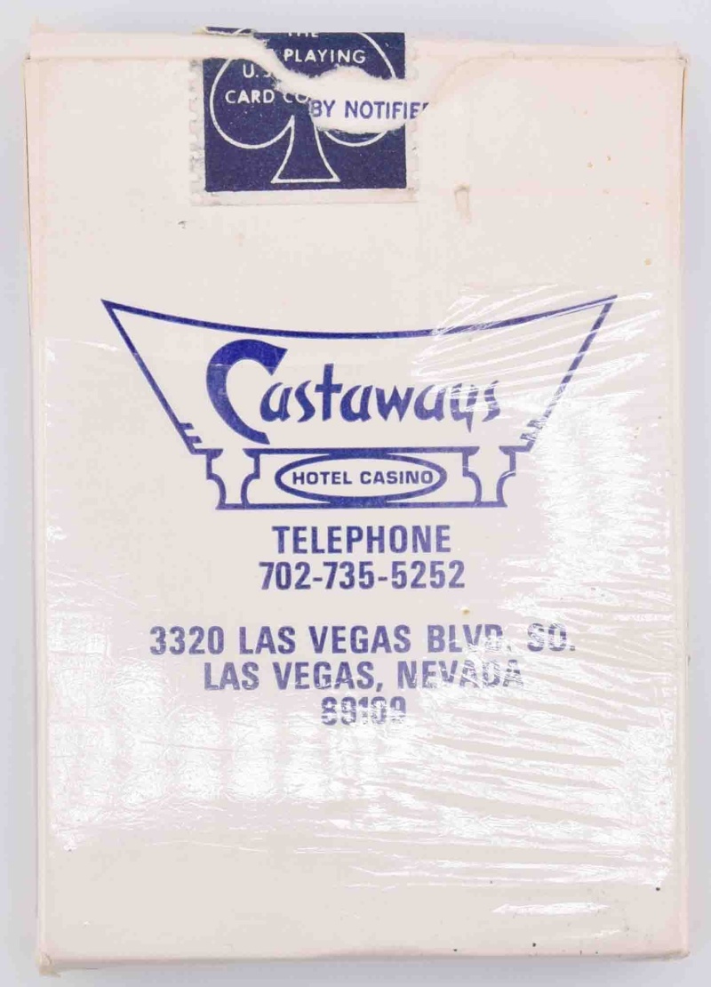 Castaways Casino Las Vegas Used Blue Deck Of Playing Cards