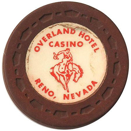 Overland Hotel Casino Reno Nevada Brown Roulette Chip 1968