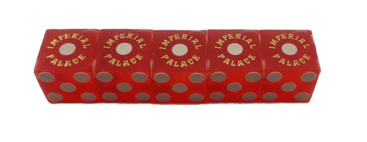 Imperial Palace Casino Las Vegas Nevada Stick Of Used Dice 1980's