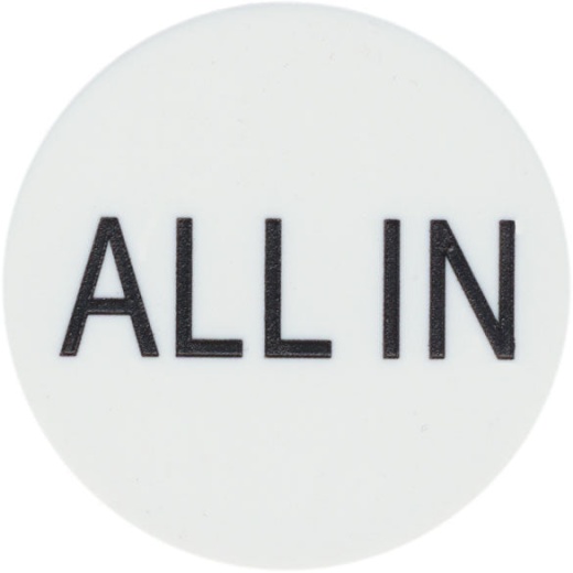 All In 2" Button - Elevate Your Poker Game with Spinettis Gaming Supplies