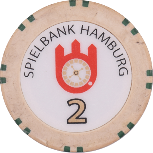 Spielbank Hamburg Casino 2 EUR Chip - Authentic Poker Chip from Germany