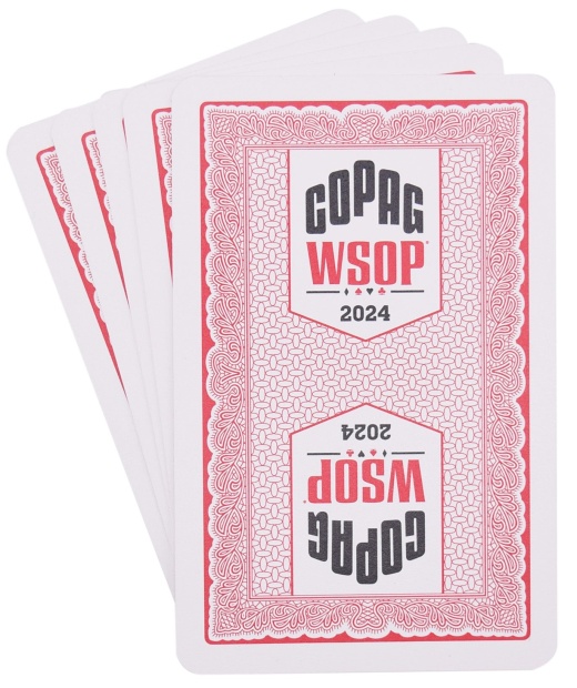 Copag Wsop 2024 Tournament Played 100% Plastic Playing Cards - Narrow Size (Bridge) Regular Index / Red