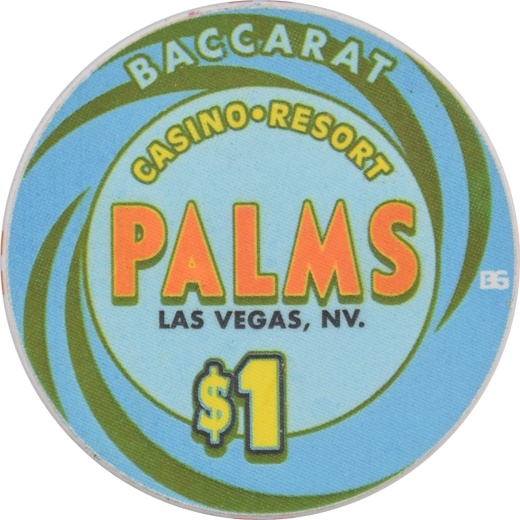 Palms Casino Resort Las Vegas Nevada $1 Baccarat 43Mm Chip 2001