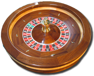 Professional Solid Mahogany Roulette Wheel 22"