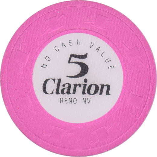 Clarion Hotel Casino Reno Nevada 5 Ncv Chip 1990s