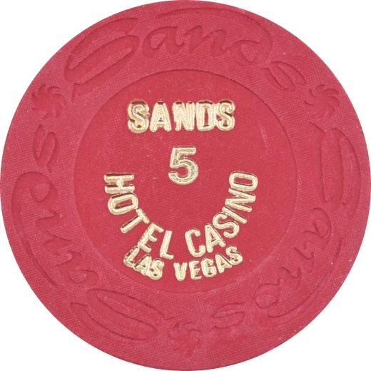 Sands Casino Las Vegas Nevada $5 Tournament Ncv Chip 1980s