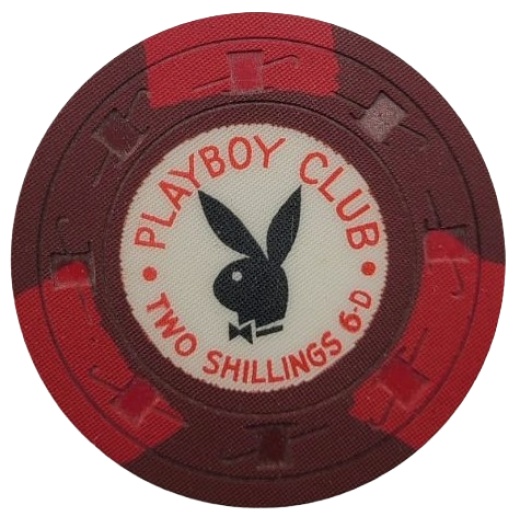 Playboy Club Casino London England 2 Shillings Chip