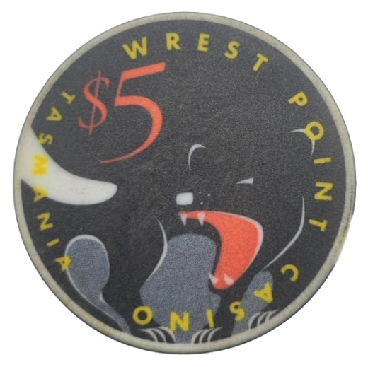 Wrest Point Casino Sandy Bay Tasmania Australia $5 Used Chip Chipco