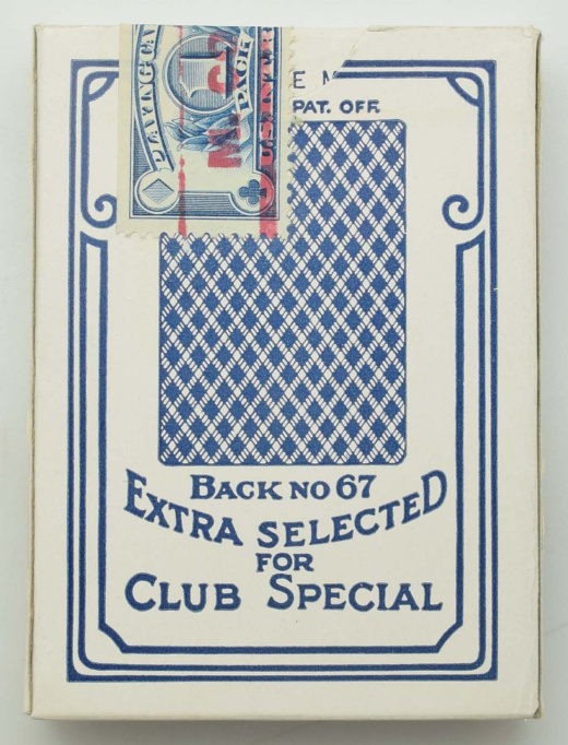 Vintage Bee Club Special No. 92 Stamp Label Seal Blue Playing Card Deck