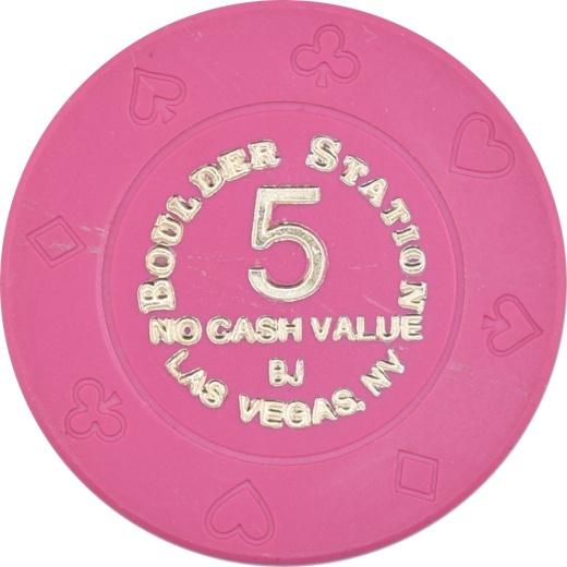 Boulder Station Casino Las Vegas Nevada $5 Ncv Chip 1996