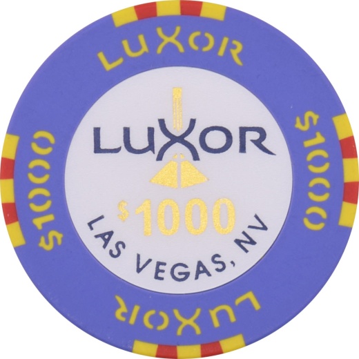 Luxor Casino Las Vegas Nevada $1000 Sample Prototype Linen Inlay Chip C2000