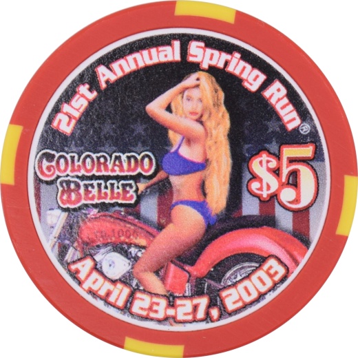 Colorado Belle Casino Laughlin Nevada $5 21St Annual Spring Run Chip 2003