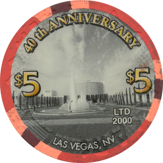 Caesars Palace Casino Las Vegas Nevada $5 40Th Anniversary Chip 2006