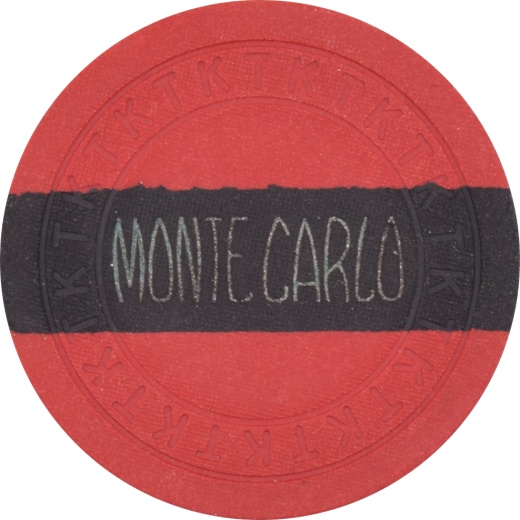 Monte Carlo Club Las Vegas Nevada Black/Red Tk Mold Chip 1946