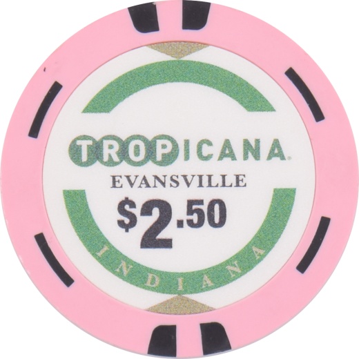 Tropicana Casino Evansville Indiana $2.50 Chip