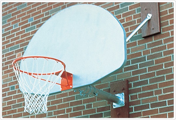 SportsPlay Wall Mounted Basketball Backstop: 5' Overhang - Basketball Equipment