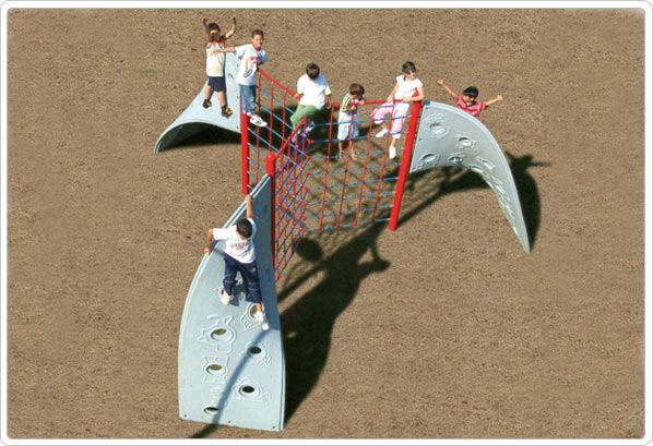 SportsPlay Three Panel Rope Aztec Climber - Playground Equipment