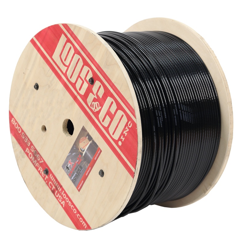 Exerflex Pro Cable 1/4", Black Nylon Coating | 1,000 Foot Reel