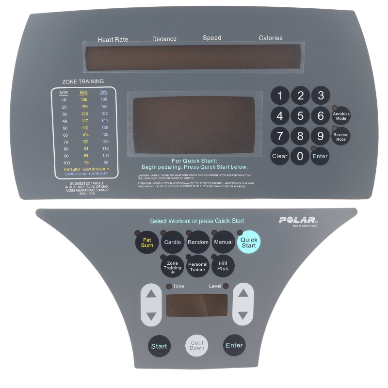 Overlay Kit Without Keypad For Certain Lifefitness Crosstrainers